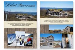 Kikut Panorama - Diverse design. På bilde viser layout på prospekt innleggsark.